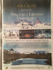 Met een prive jet naar het smeltende Antartica. Dit is misschien wel de ergste fossiele reclame